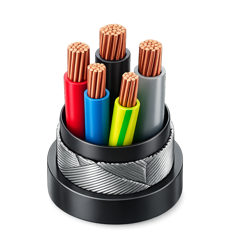 Kable i przewody wielożyłowe dla instalacji przemysłowych i automatyki.